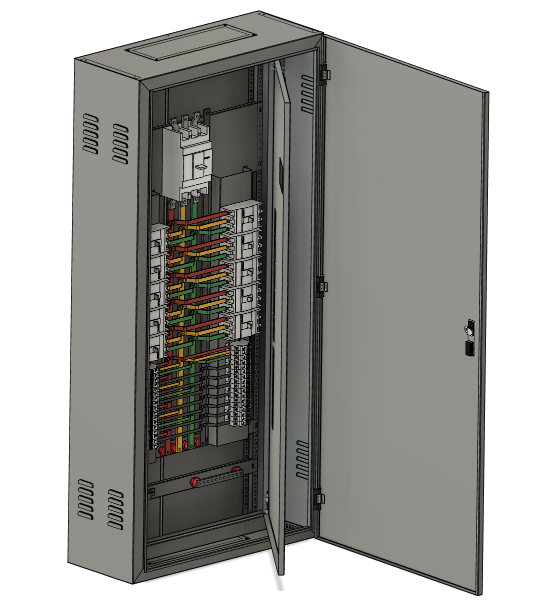 内外双门配电箱模型